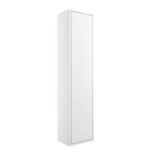 Perla Matt White 300mm 1 Door Wall Mounted Tall Unit