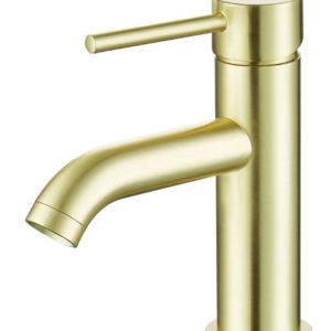 Pesca Brushed Brass Basin Mixer