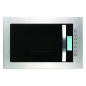 chrome & black microwave