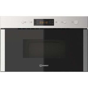 Indesit silver/ black microwave