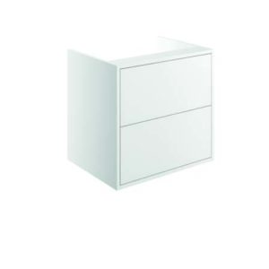 Perla Matt White 600mm Wall Hung Basin Unit No Top