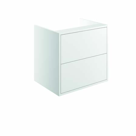 Perla Matt White 600mm Wall Hung Basin Unit No Top