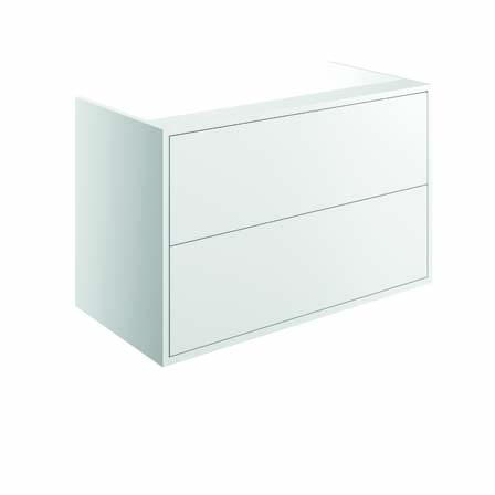 Perla Matt White 900mm Wall Hung Basin Unit No Top