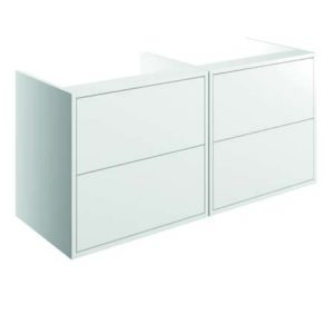 Perla Matt White 1200mm Wall Hung Basin Unit No Top