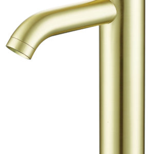 Pesca Brushed Brass Tall Basin Mixer
