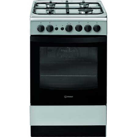 silver/ chrome & black oven