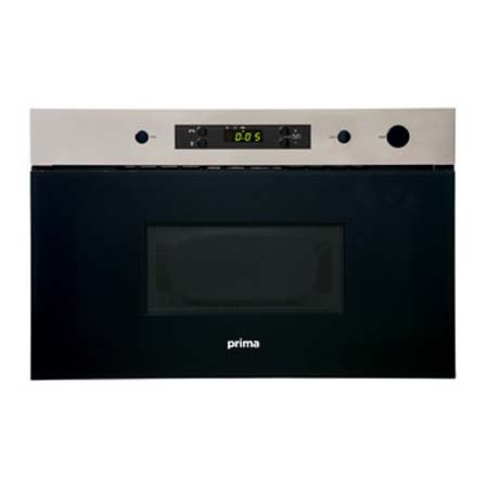 Prima silver/black microwave
