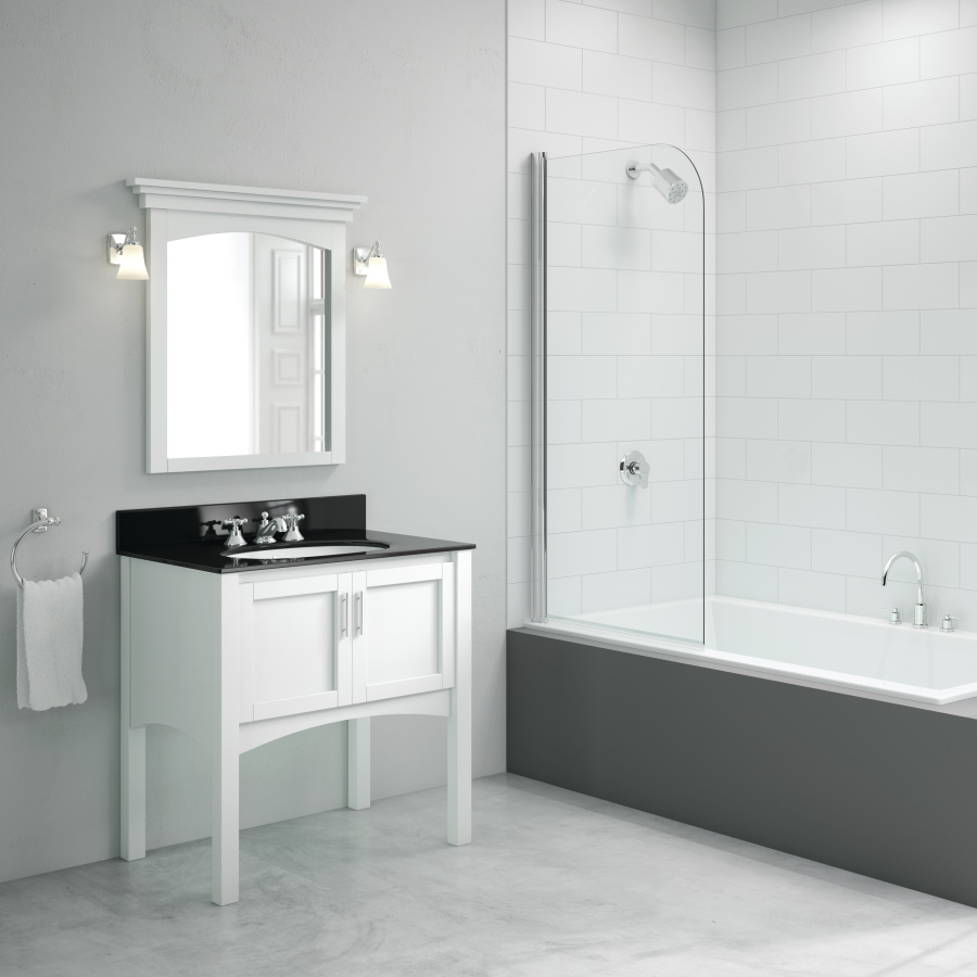 Single Curved Bathscreen