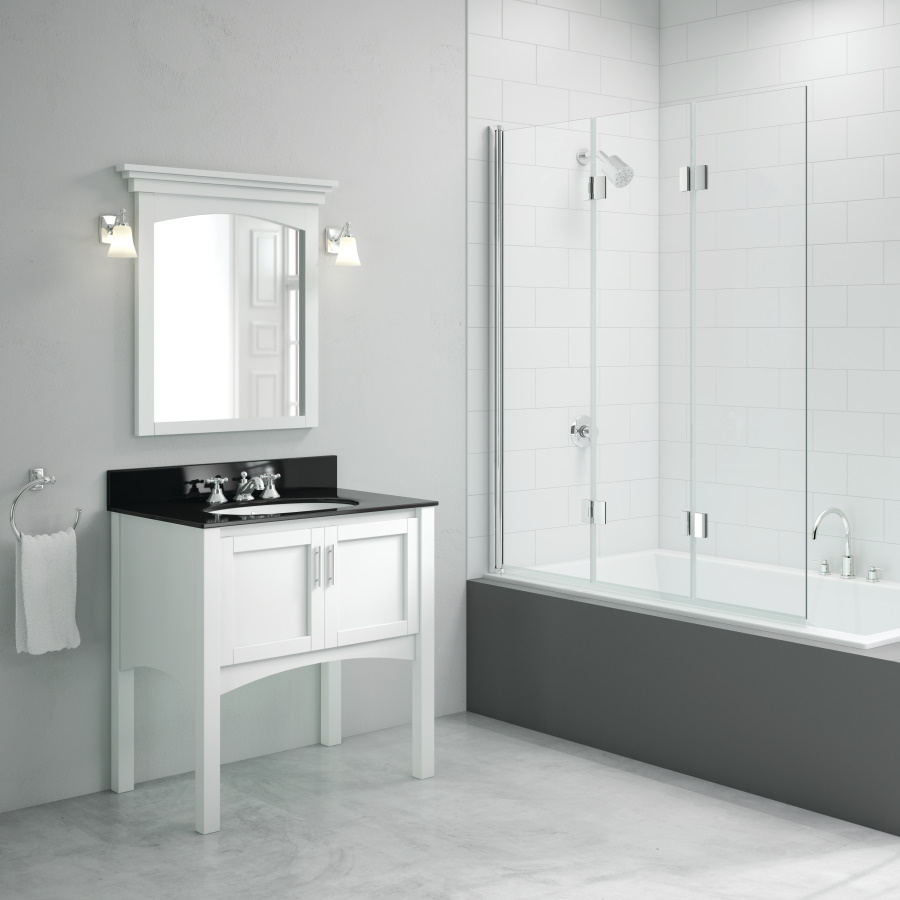 Three Panel Folding Bathscreen