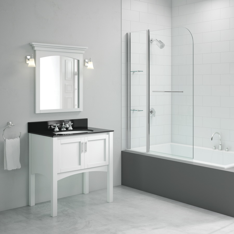 Two Panel Curved Bathscreen