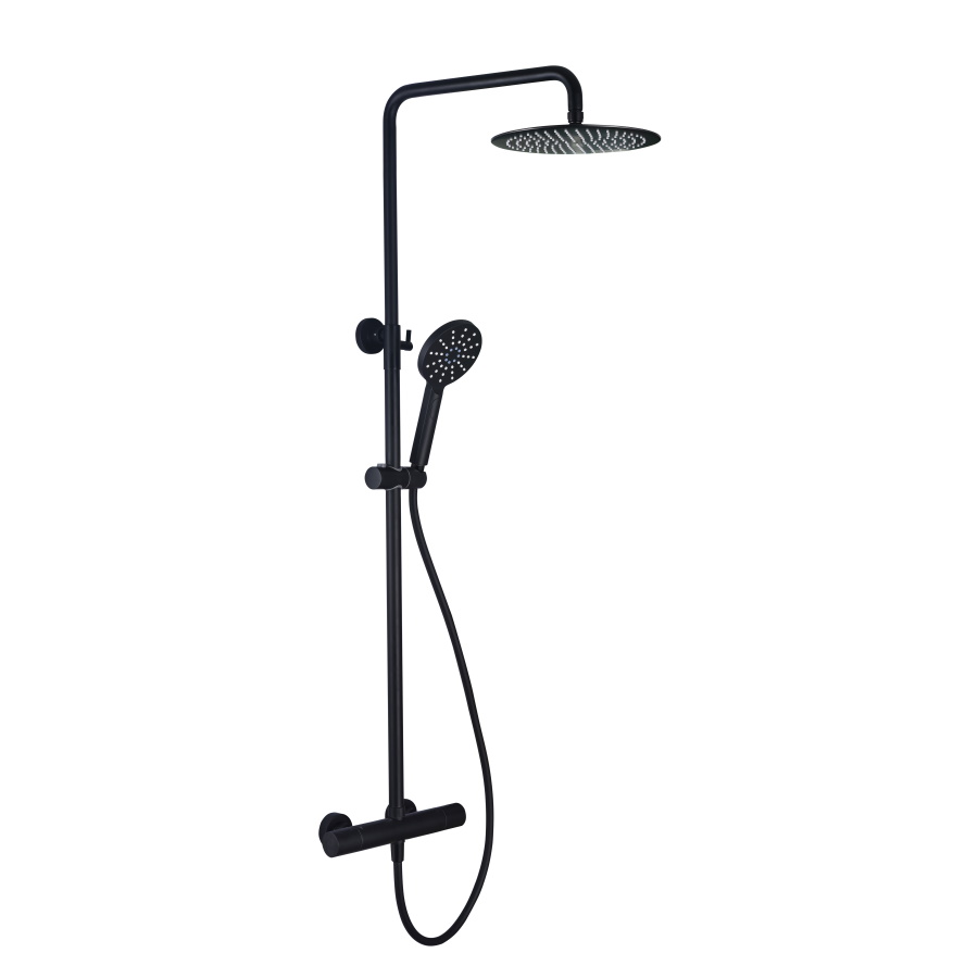 DICM0348_Round Cool Touch Shower Matt Black