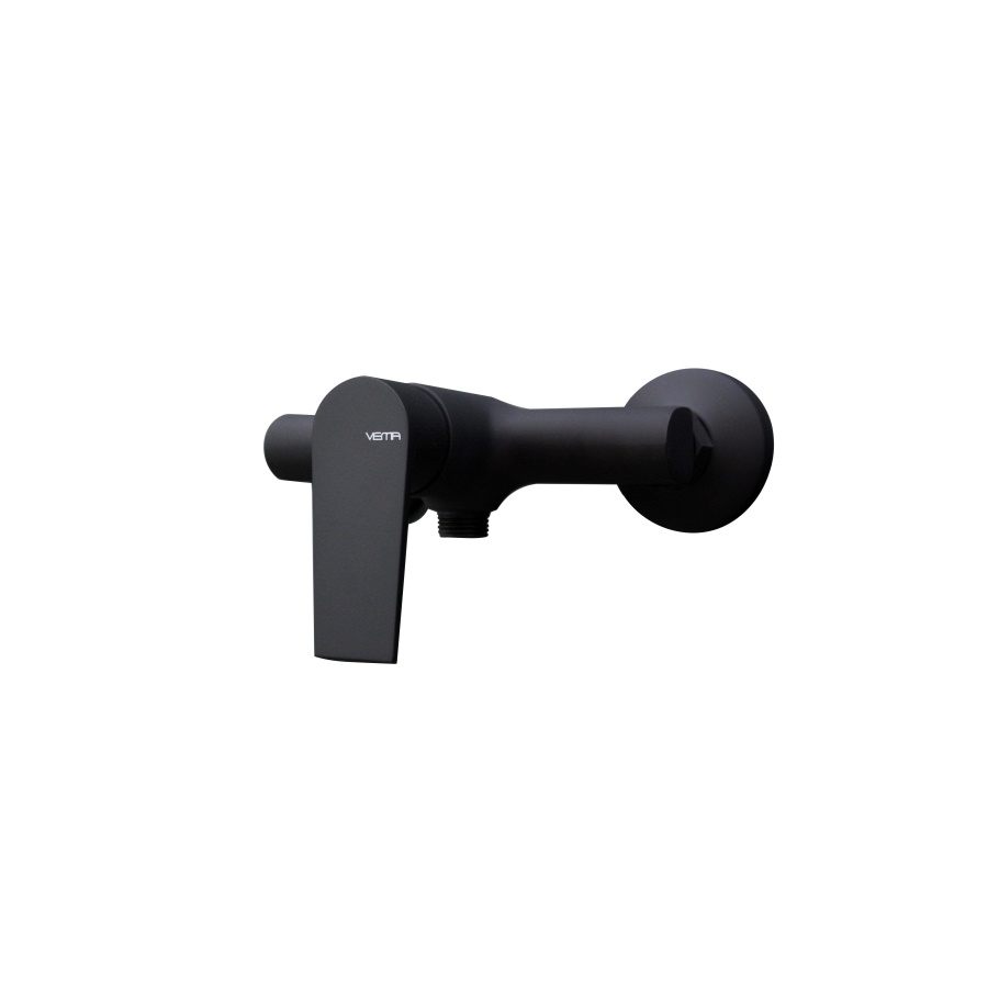 Timea Black Wall Mounted Bar Shower Single Outlet