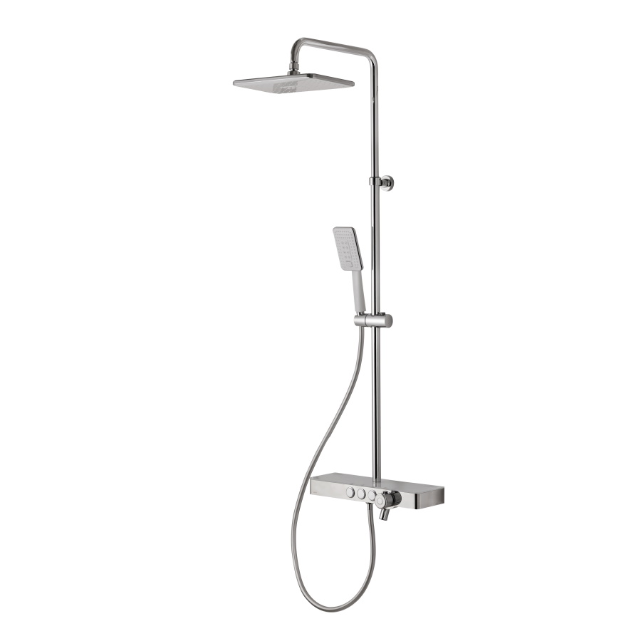 White and Chrome Shower Kit
