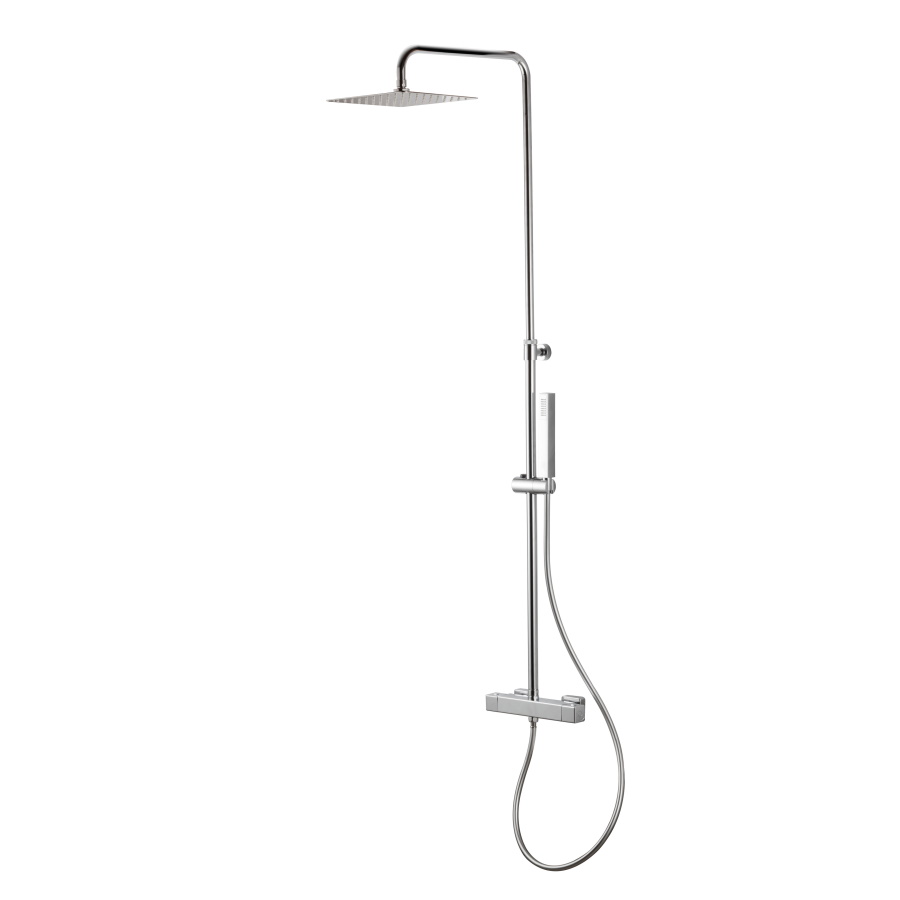 Chrome Square Shower Kit