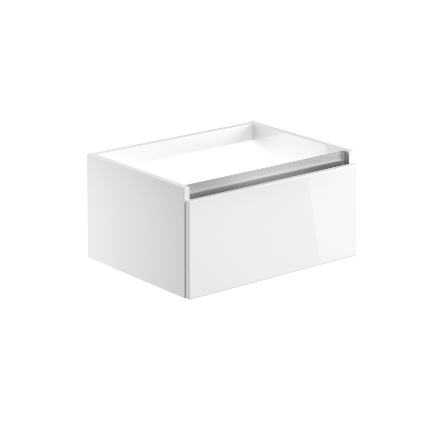 Carino White Gloss 600mm Wall Hung Basin Unit No Top