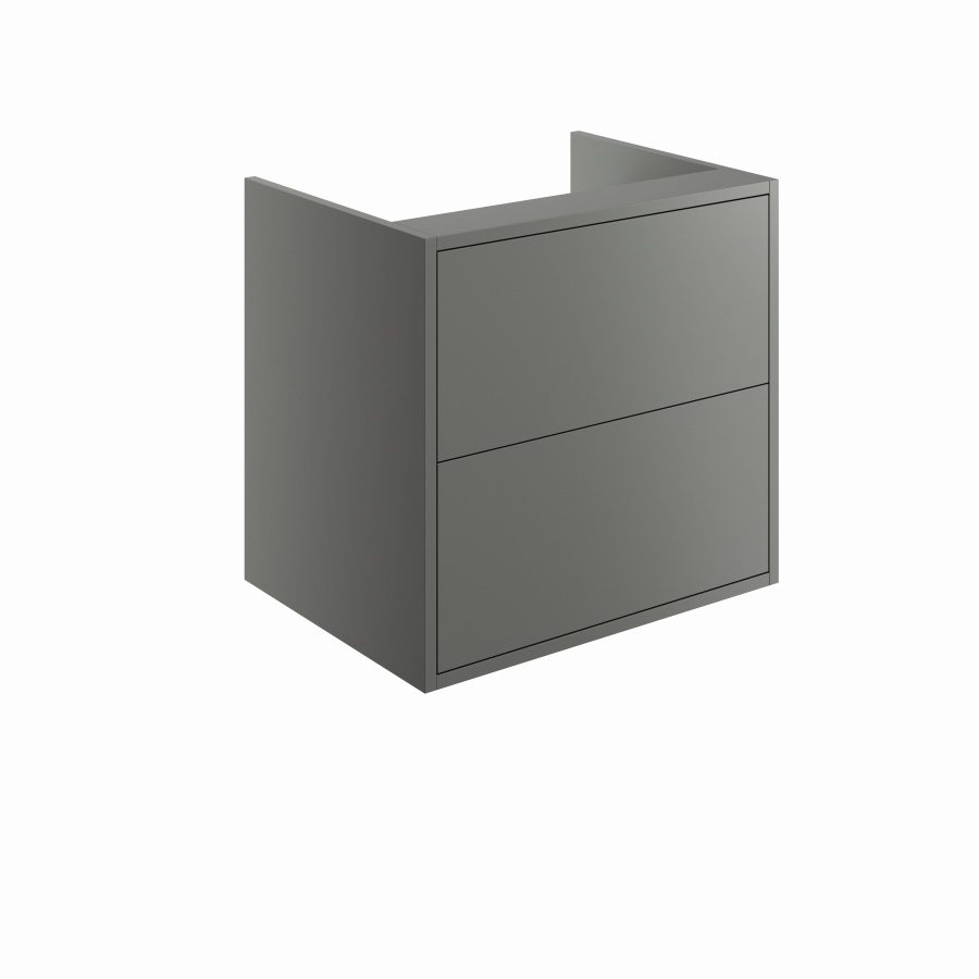 Perla Matt Grey 600mm Wall Hung Basin Unit No Top CMYK