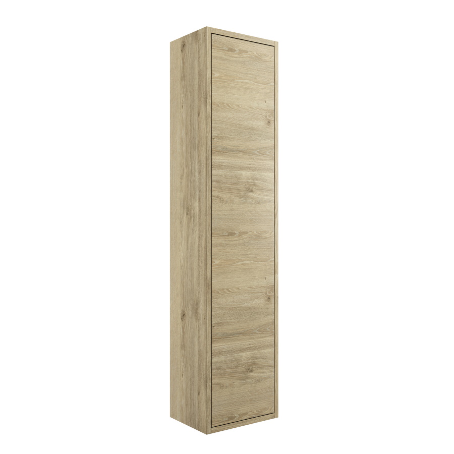 Perla Havana Oak 300mm 1 Door Wall Hung Tall Unit