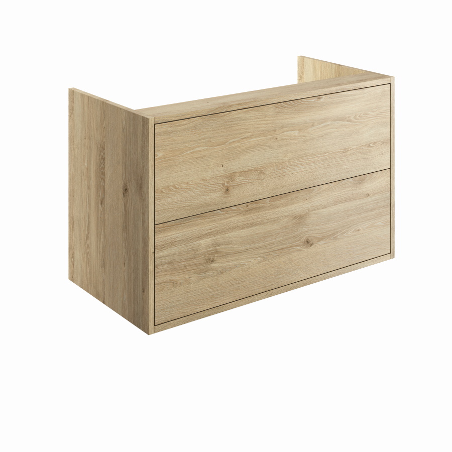 Perla Havana Oak 900mm Wall Hung Basin Unit No Top CMYK