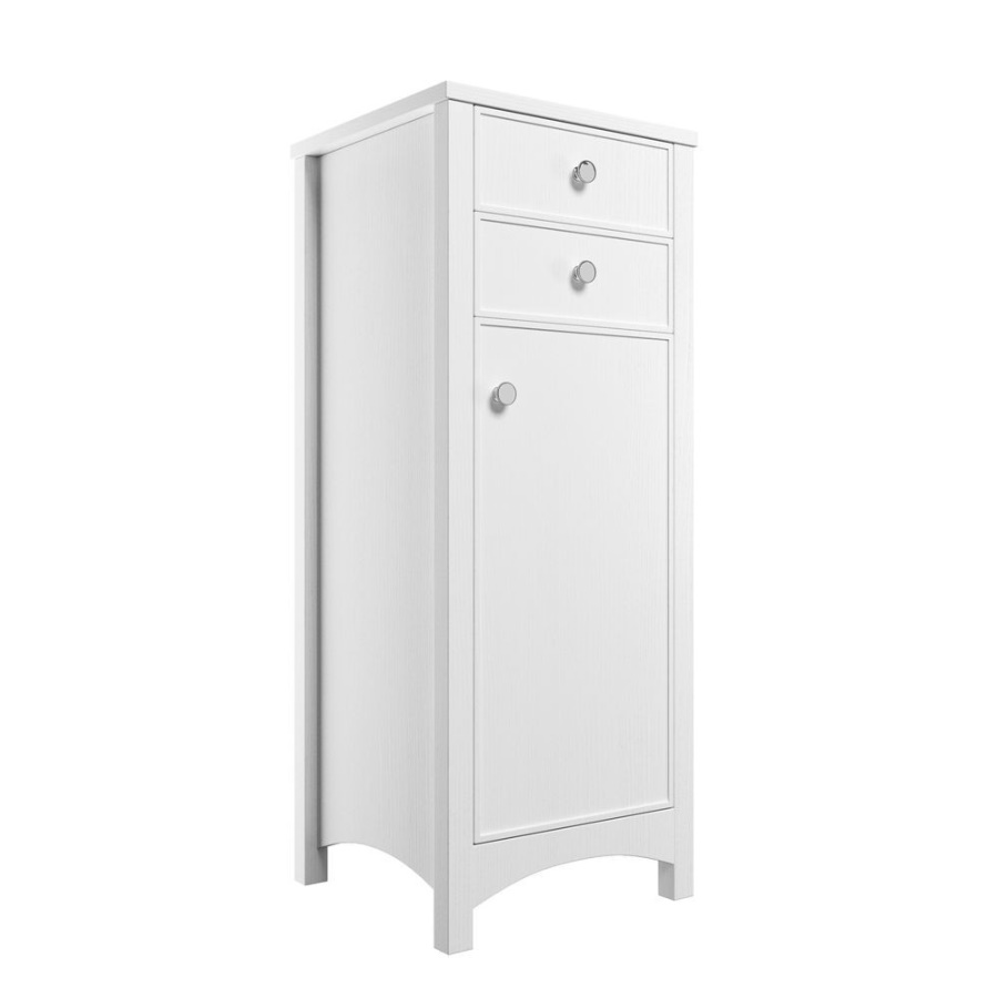 Lucia Satin White Ash 465mm Tall Boy Unit