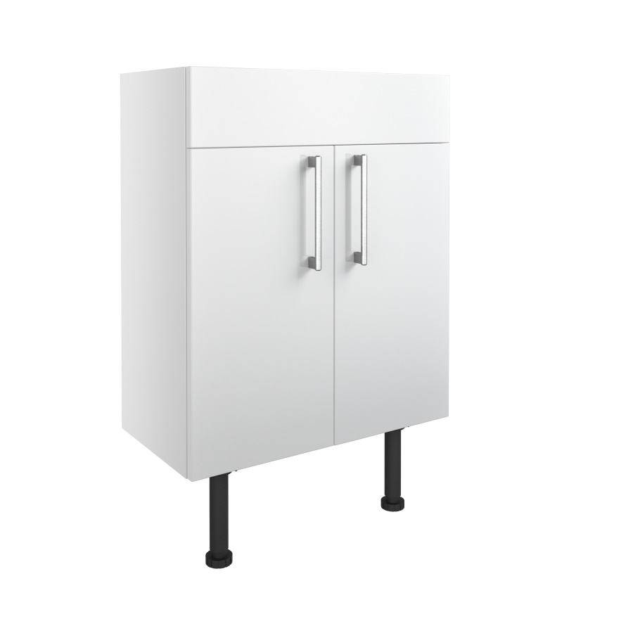 Alba White Gloss 600mm 2 Door Basin Unit