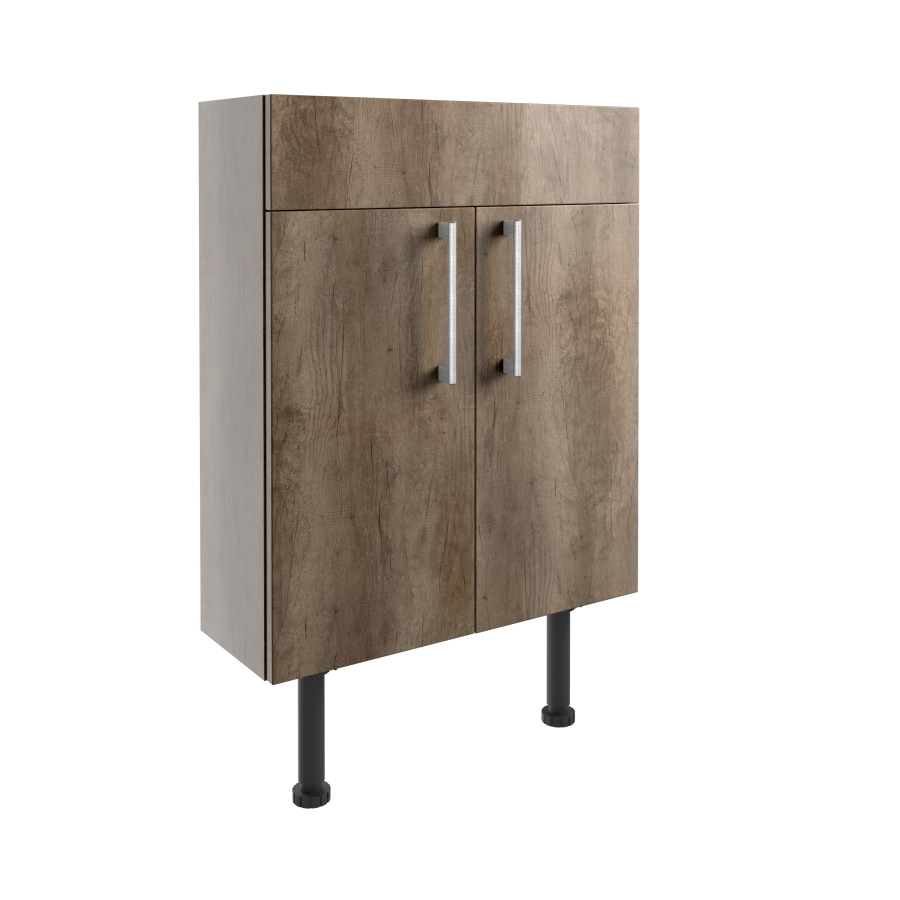 Alba Nebraska Oak 600mm Slim Basin Unit