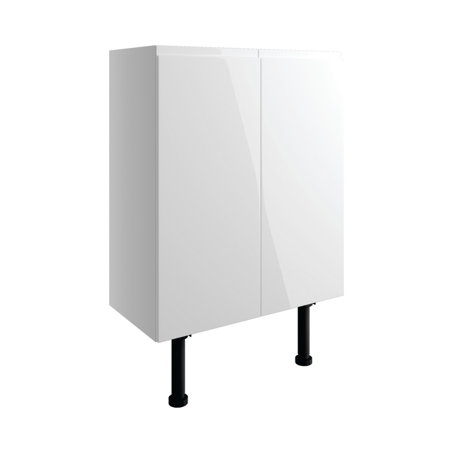 Valesso White Gloss 600mm 2 Door Base Unit