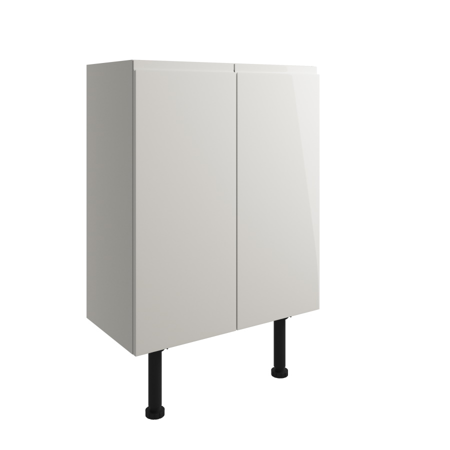 Pearl Grey Gloss 600mm 2 Door Base Unit