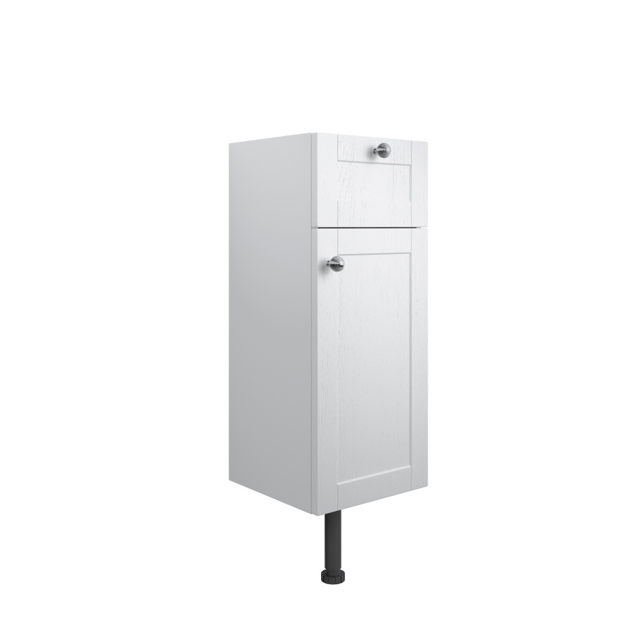 Benita Satin White Ash 300mm 1 Drawer 1 Door Base Unit