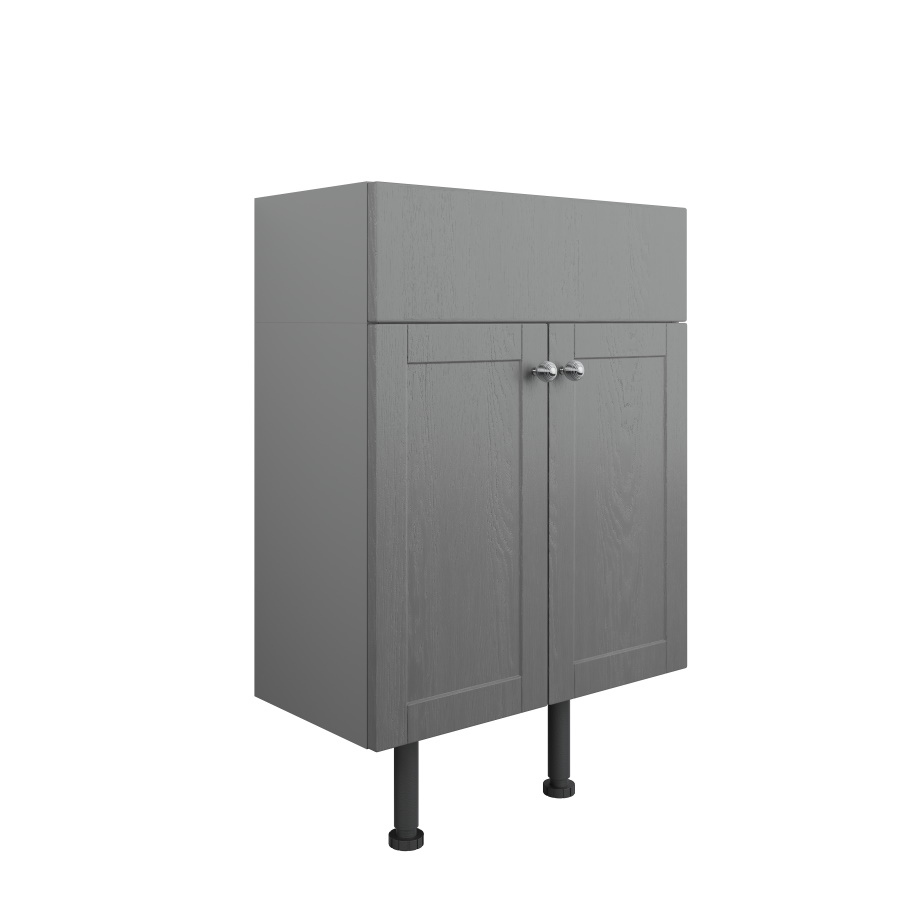 Benita Grey Ash 600mm 2 Door Basin Unit