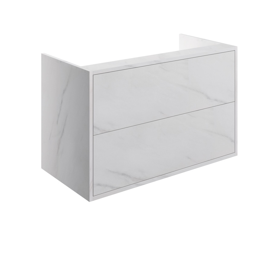 Perla Marble 900mm Wall Hung Basin Unit No Top