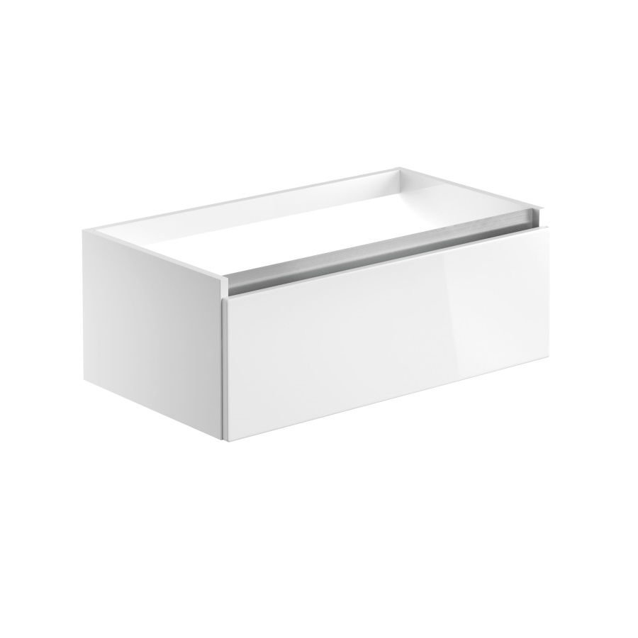 Carino White Gloss 800mm Wall Hung Basin Unit No Top