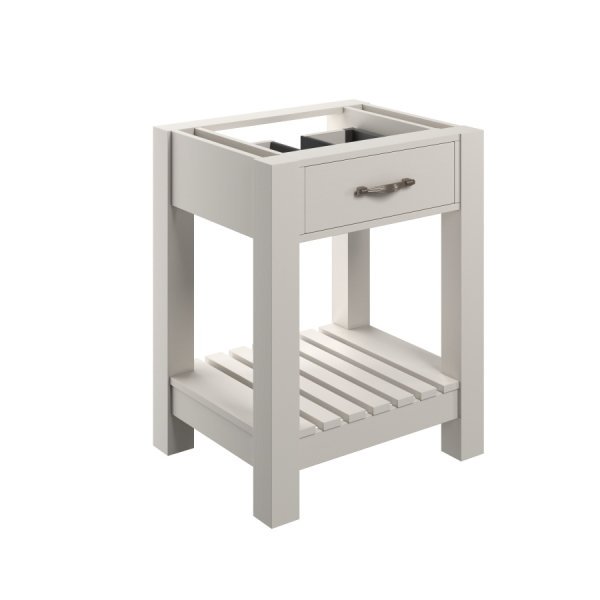 Manhattan White Ash 600mm Floor Standing Basin Unit No Top