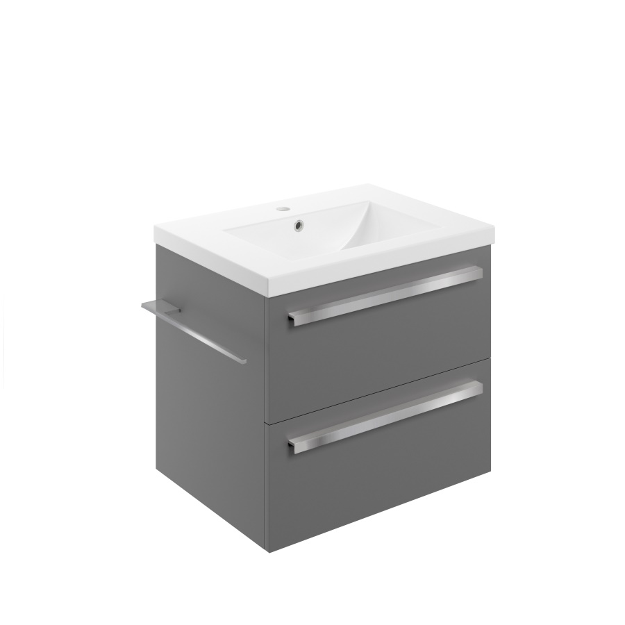 Morina Urban Grey 615mm Wall Hung Unit Inc. Basin