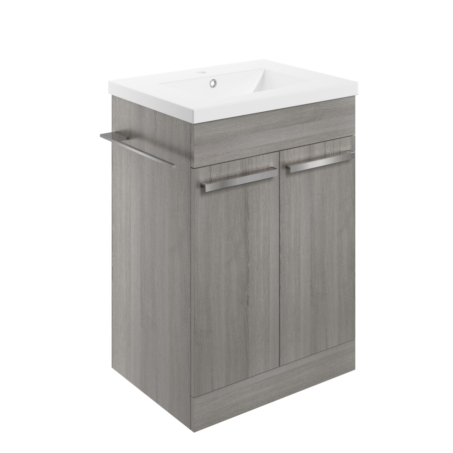 Morina Elm Grey 615mm Floor Standing Unit Inc. Basin