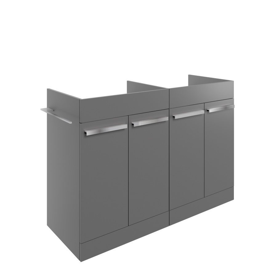 Morina Urban Grey 1200mm Run - 2 x 600mm Floor Standing Unit No Top