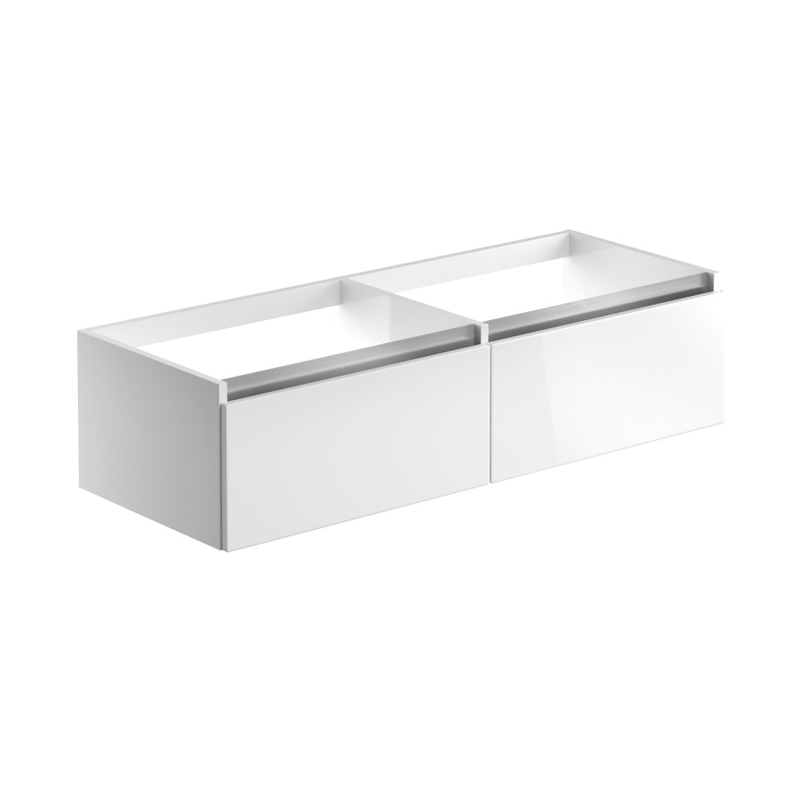 Carino White Gloss 1200mm Wall Hung Basin Unit No Top