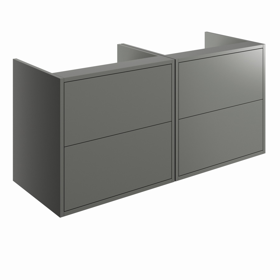 Perla Matt Grey 1200mm Wall Hung Basin Unit No Top CMYK
