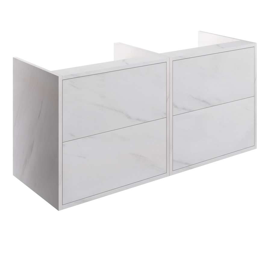 Perla Marble 1200mm Wall Hung Basin Unit No Top