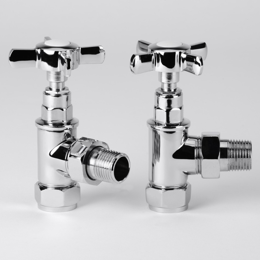 Eterno Crosshead Radiator Valves Angled
