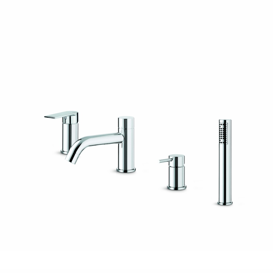 Timea Deck Mounted 4 Hole Bath Shower Mixer