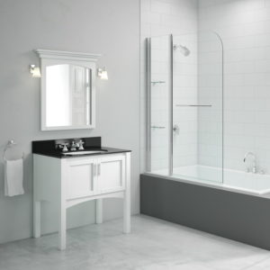 Two Panel Curved Bathscreen