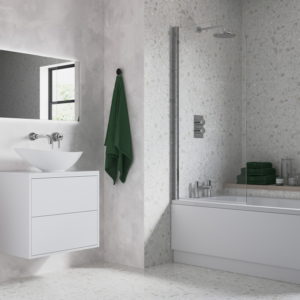 Single Curved Bath Screen