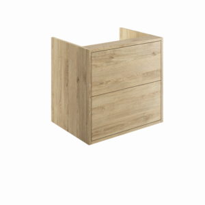 Perla Havana Oak 600mm Wall Hung Basin Unit No Top CMYK