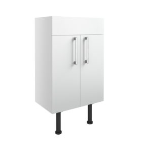 Alba White Gloss 500mm 2 Door Basin Unit