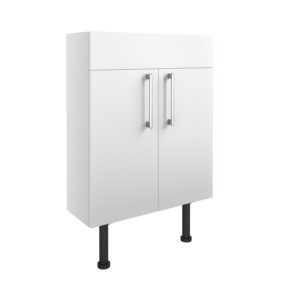 Alba White Gloss 600mm Slim Basin Unit