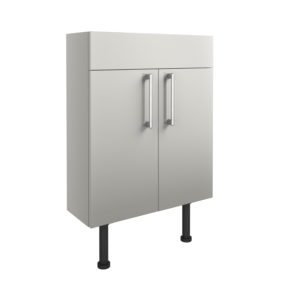 Alba Light Grey 600mm Slim 2 Door Vanity Unit