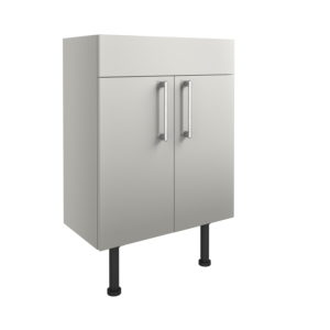 Alba Light Grey 600mm 2 Door Basin Unit