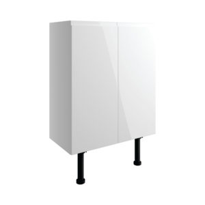 Valesso White Gloss 600mm 2 Door Base Unit