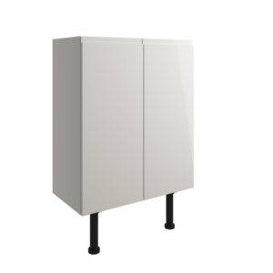 Pearl Grey Gloss 600mm 2 Door Base Unit