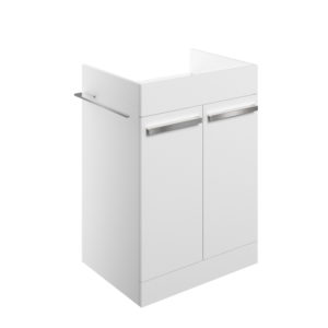Morina White Gloss 600mm Floor Standing Unit No Top